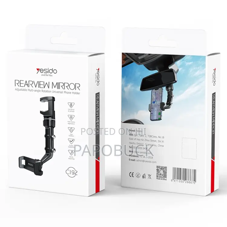 Rear View Mirror Car Phone Holder