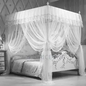 Original Four Stands Mosquito Nets.5*6.( White)