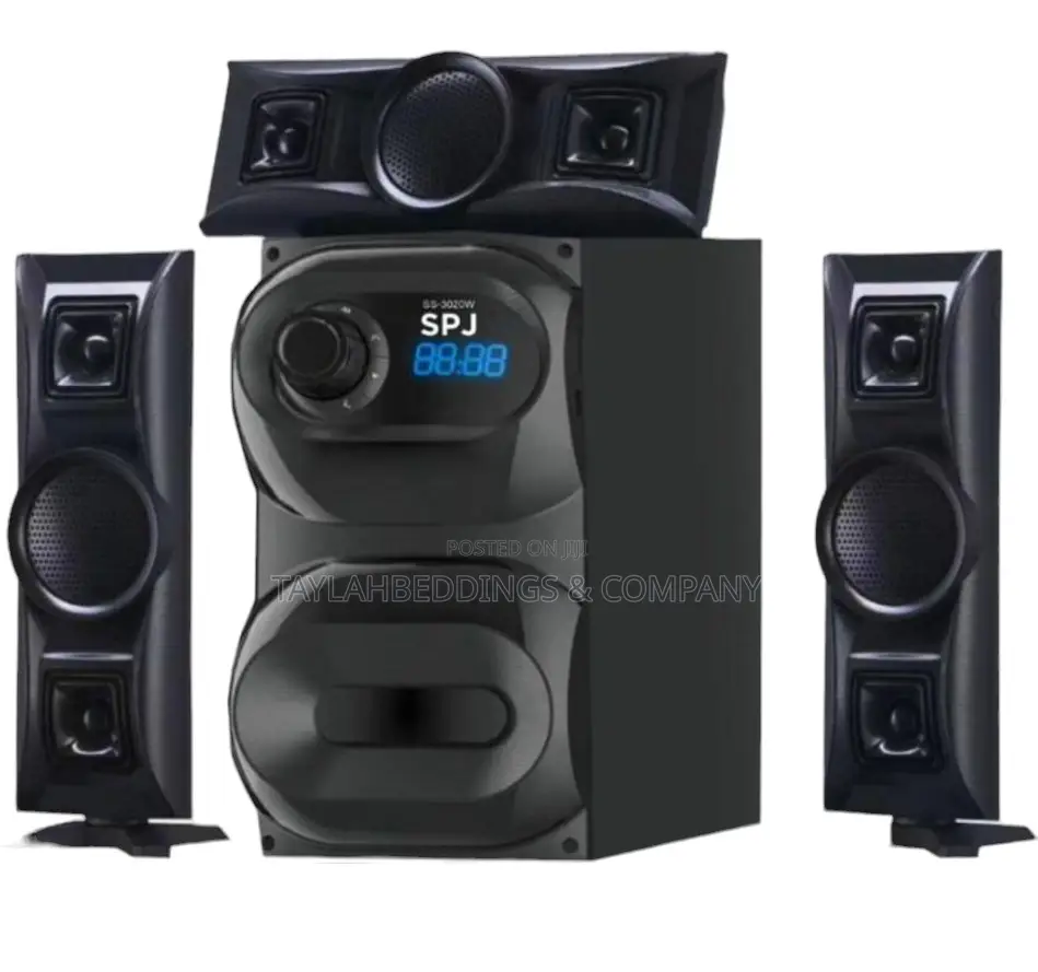 SPJ 3.1 Channel Home Audio System / Sub Woofer- Black