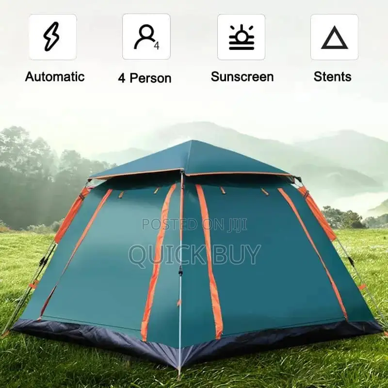 4 People Heavy-Duty Automatic Camping Tent