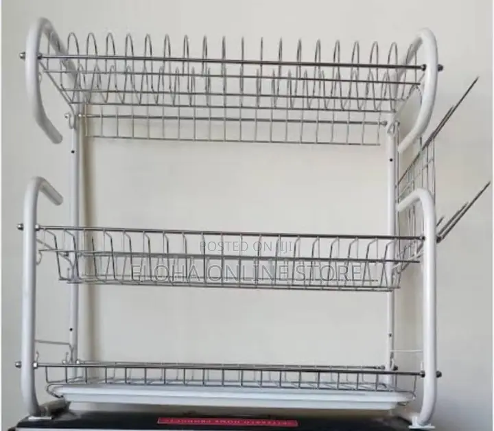 3 Tier Dish Rack With Drain