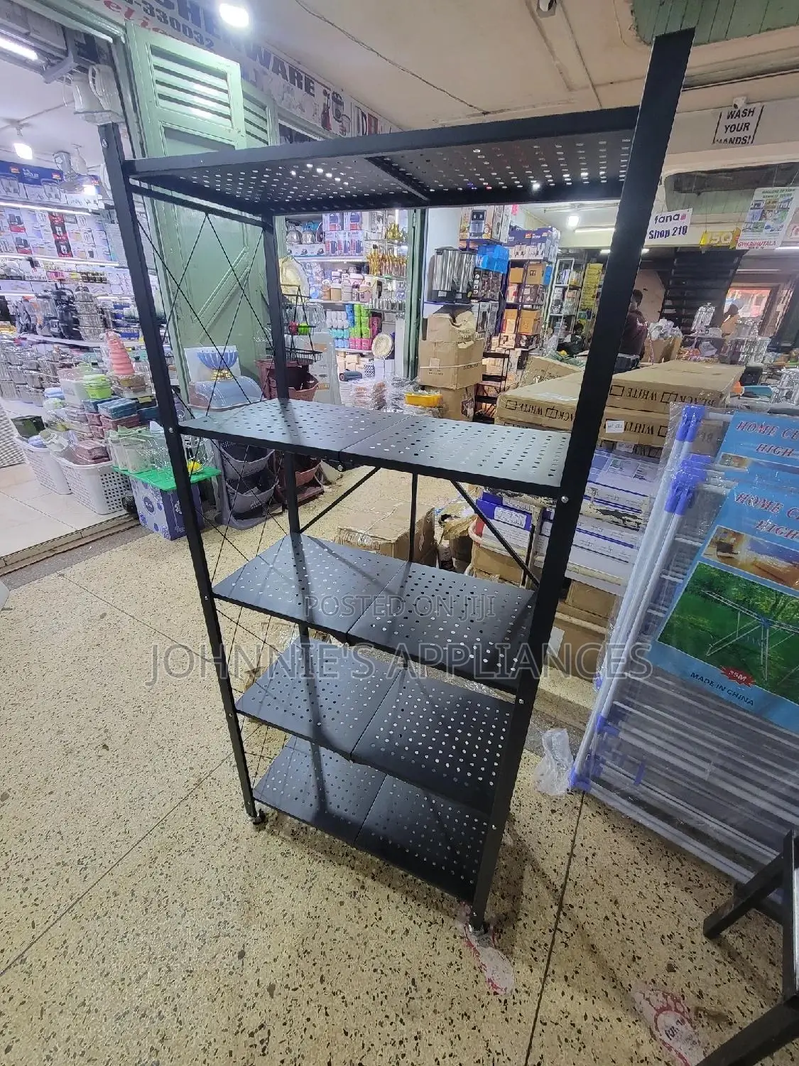 Multifunctional Movable Storage Rack 5layers Black