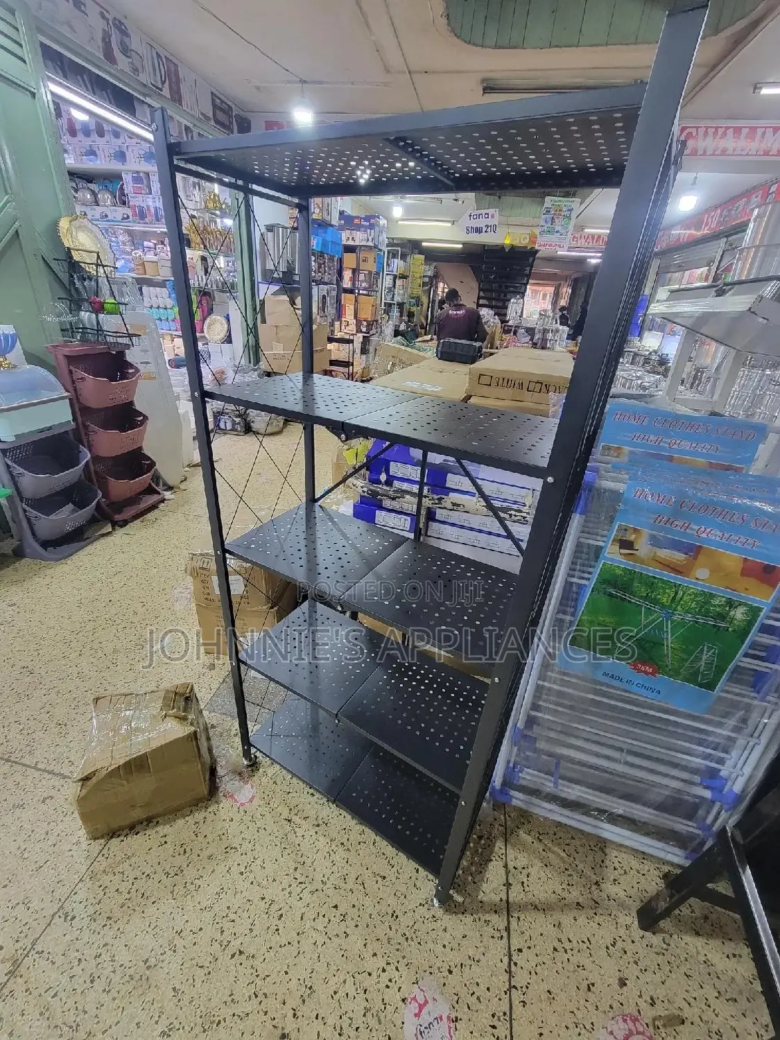 Multifunctional Movable Storage Rack 5layers Black