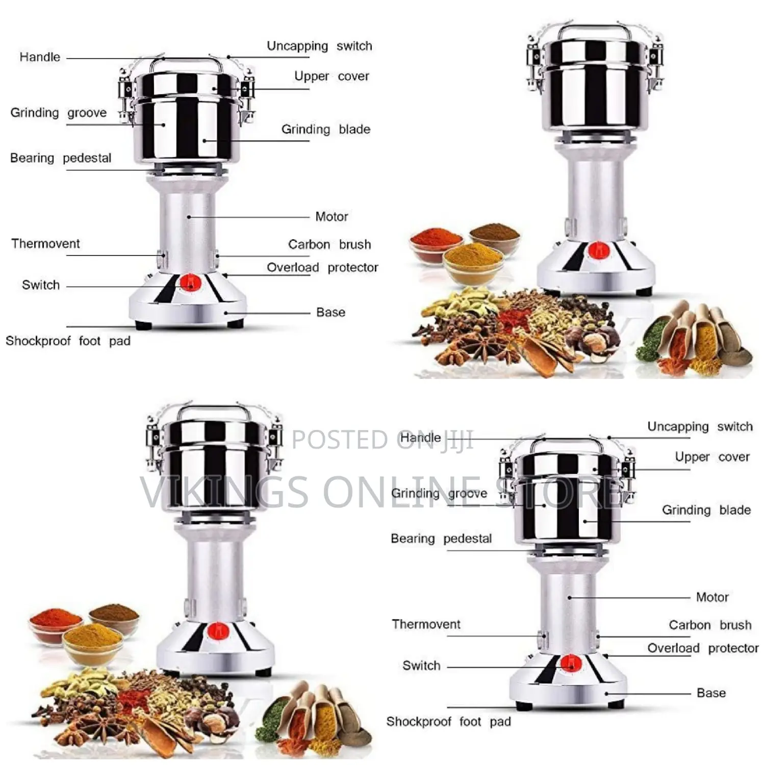 300g Electric Herb Grain Grinder Cereal Powder Machine,