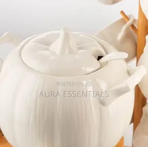 White Elegant Ceramic Soup Set