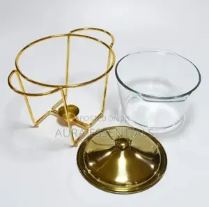 4L Glass Golden Silver Buffet Stove Chafing Dish