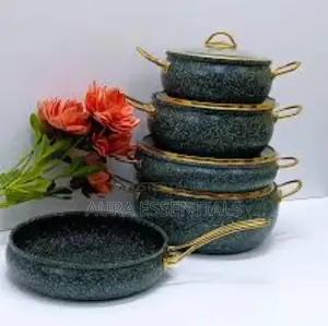 High Quality 9 Pieces of Granite Cooking Ware Set