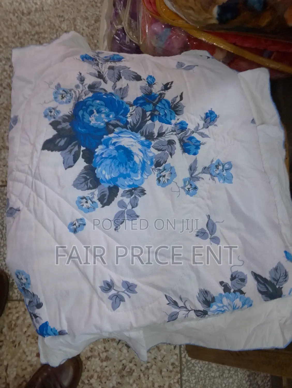 Pure Cotton Pillow Covers. Large.( Blue)