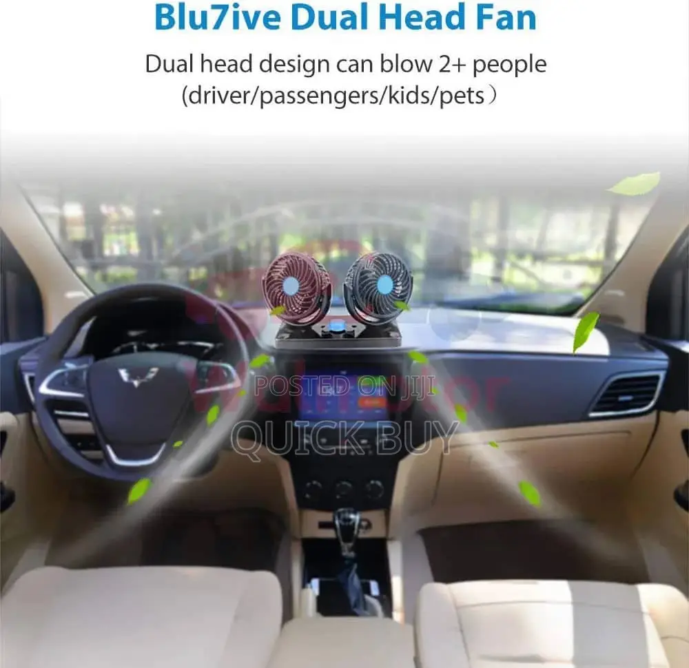 Double Headed Car Dashboard Fan