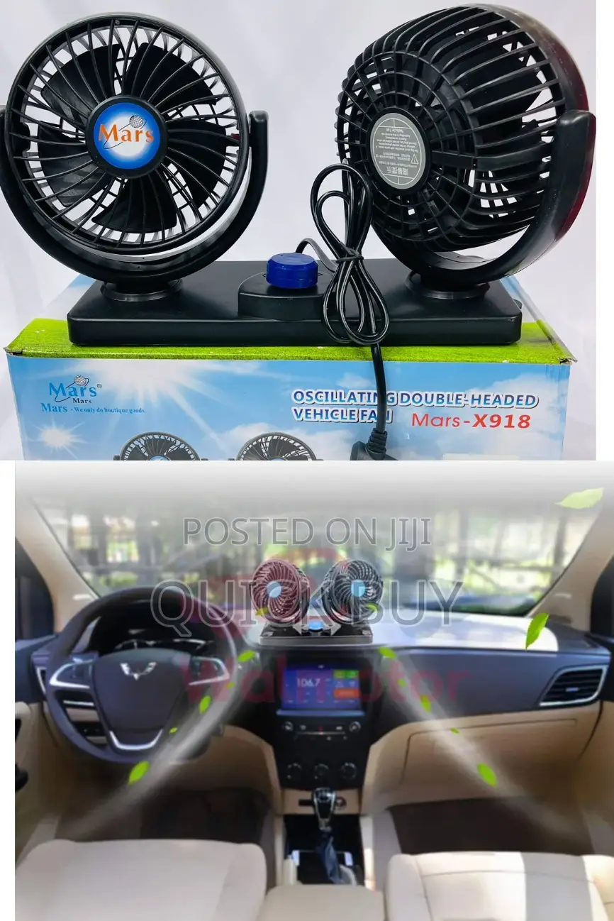 New Fashion Double 12v Car Dashboard Fan