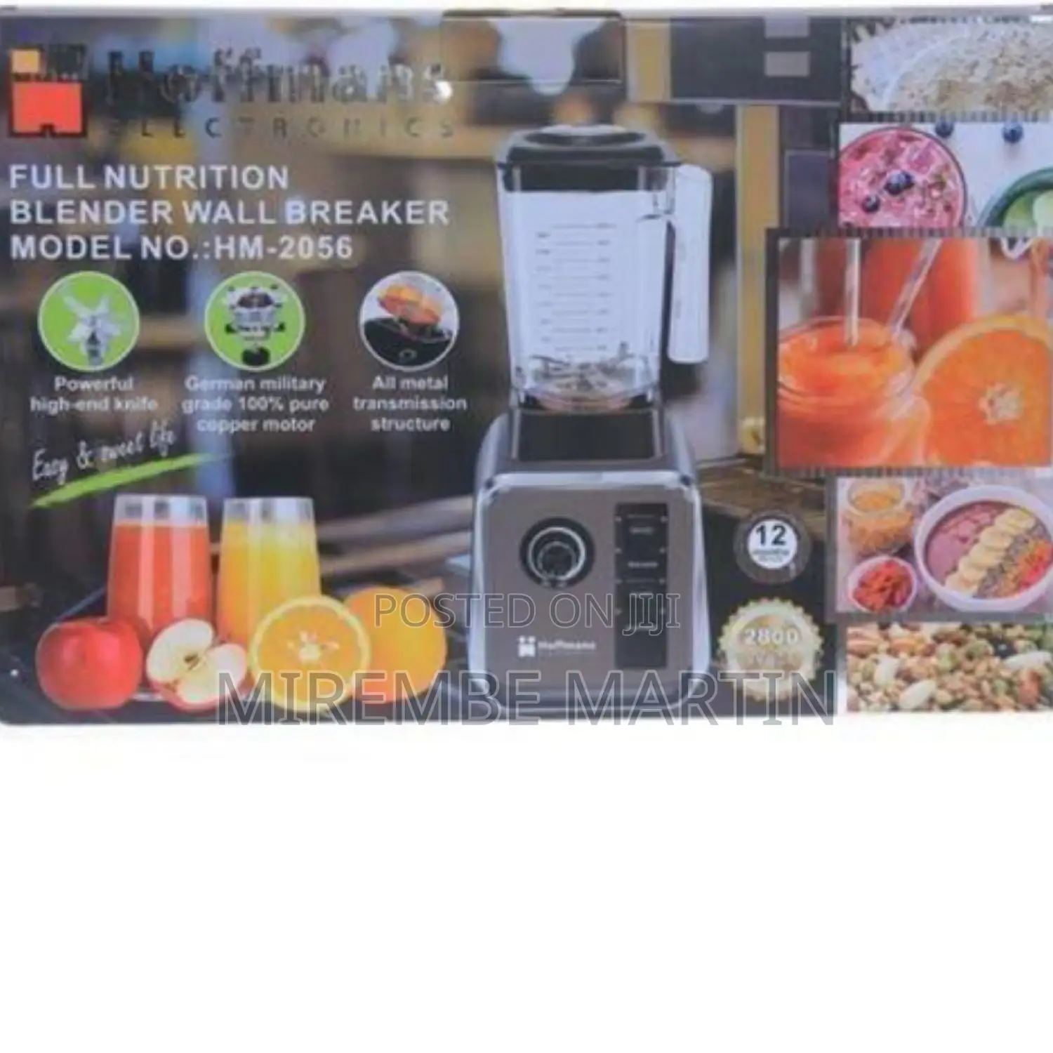 Hoffman 2.0L Full Nutrition Blender Wall Breaker.