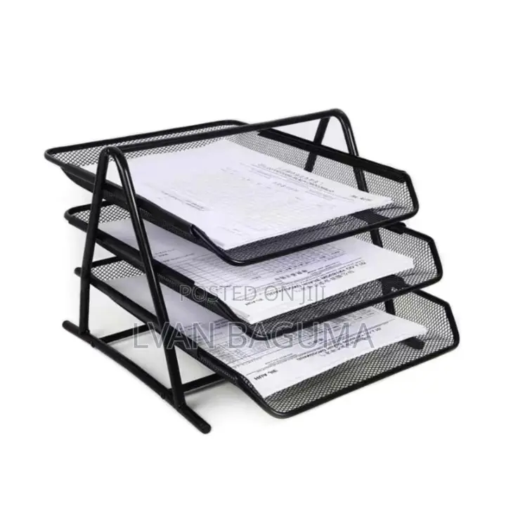 3 Tier Fibre Color Document Basket Tray / Rack