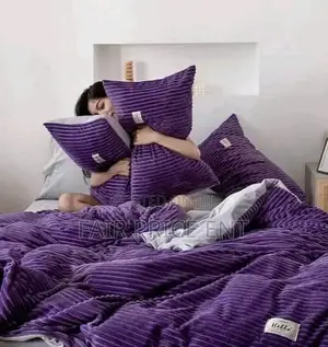 Volvet Duvet Cover Set.4pcs.( Purple)