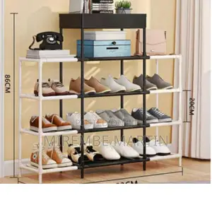 4 in 1 Double Row Hook Design Storage Portable Rack.