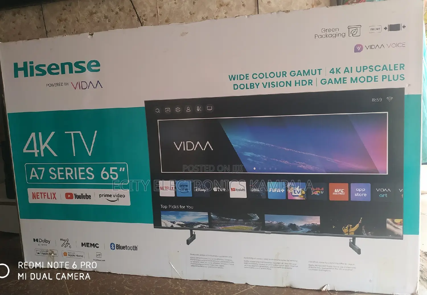 It's 65"Inch Smart Hisense