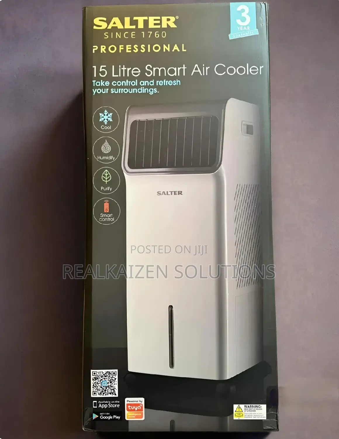 UK SALTER 15L Smart Air Cooler With HEPA Filter Purification