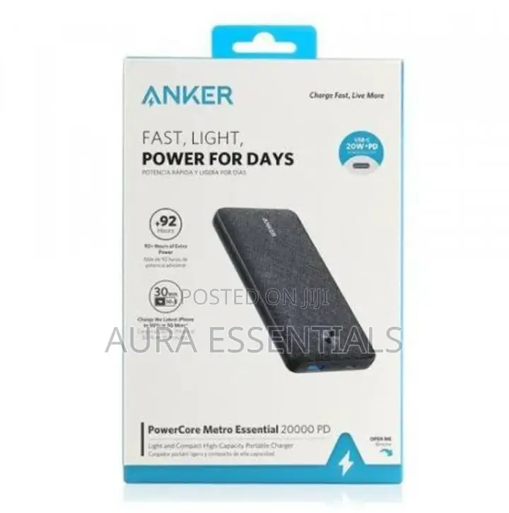 Anker Powercore Metro Essential 20W PD 20000mah Powerbank