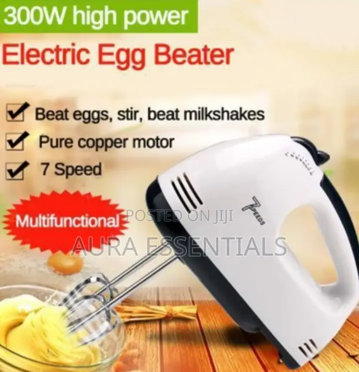 Electric Hand Mixer for Cake - White