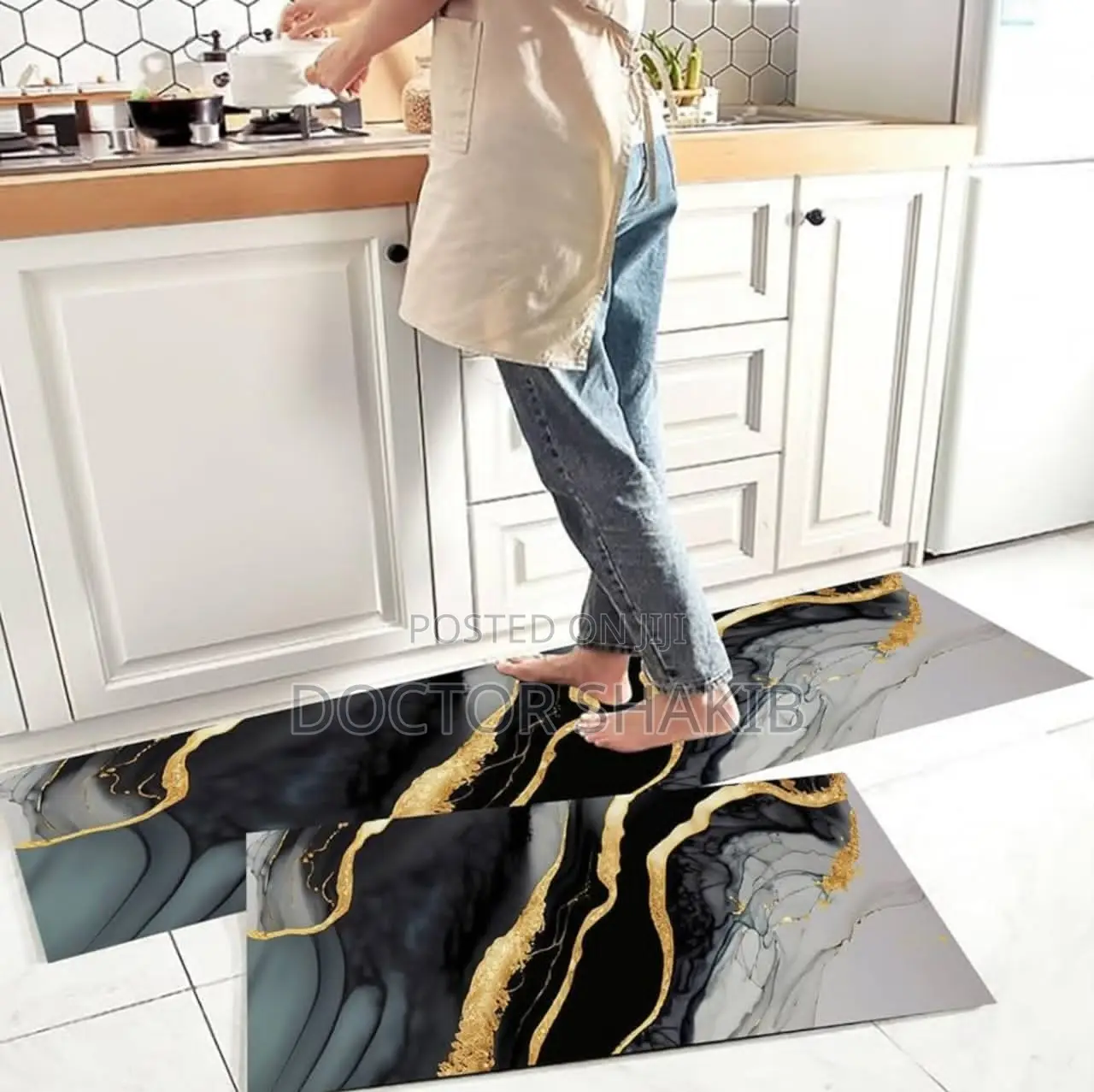 New 2pcs Non-Slip Cushion Kitchen Mat/ Rug Set
