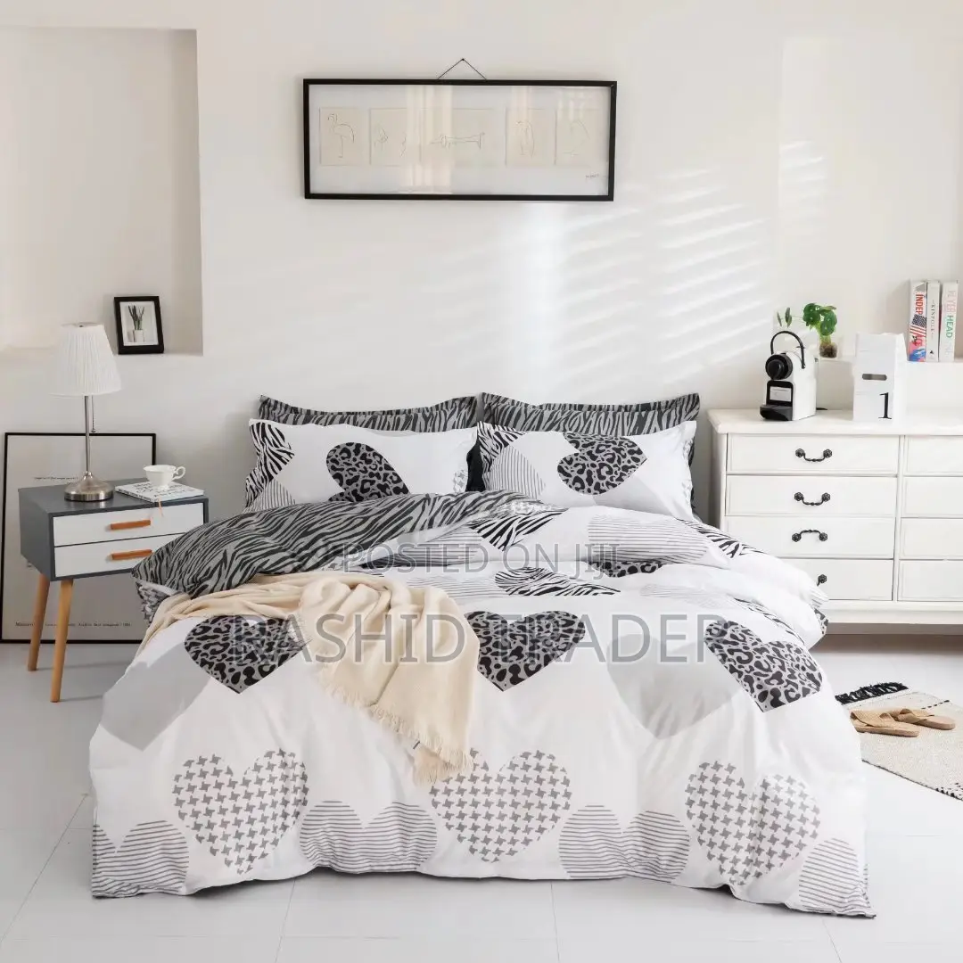 Designed Heart Bed Cover