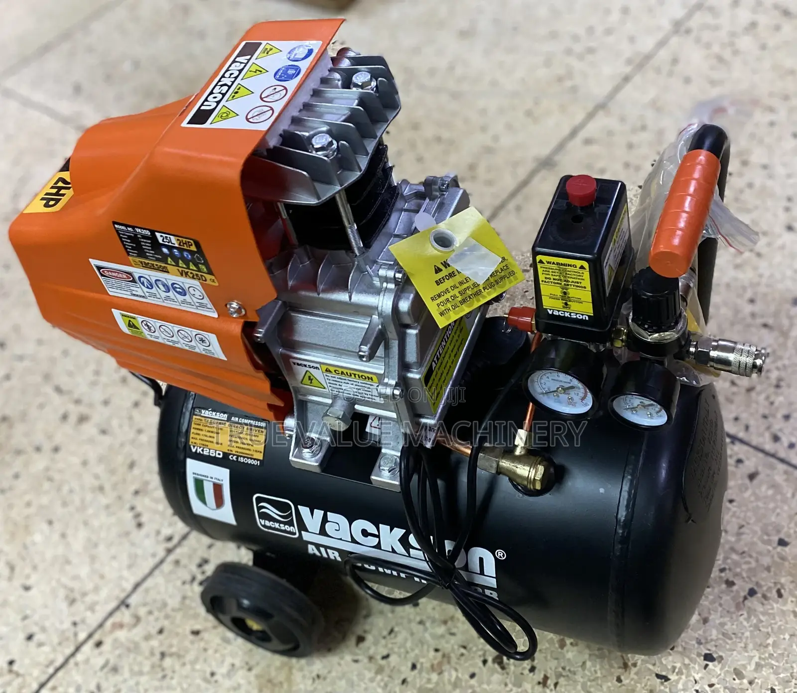 Air Compressor 25 Litres Italy Brand Vackson