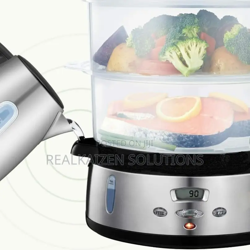 UK AMBIANO 3 Tier Digital Food Steamer With Rice Bowl 800W