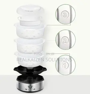 UK AMBIANO 3 Tier Digital Food Steamer With Rice Bowl 800W
