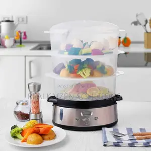 UK AMBIANO 3 Tier Digital Food Steamer With Rice Bowl 800W