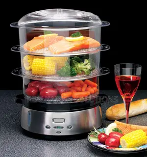 UK AMBIANO 3 Tier Digital Food Steamer With Rice Bowl 800W
