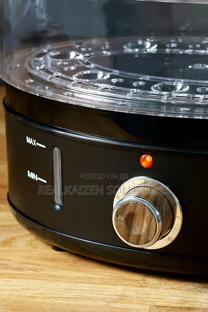 UK NEXT 6.8L Black Bronx 3-tier Food Steamer 800W