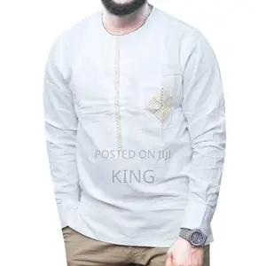 Afro Kitengi Shirt. (White)