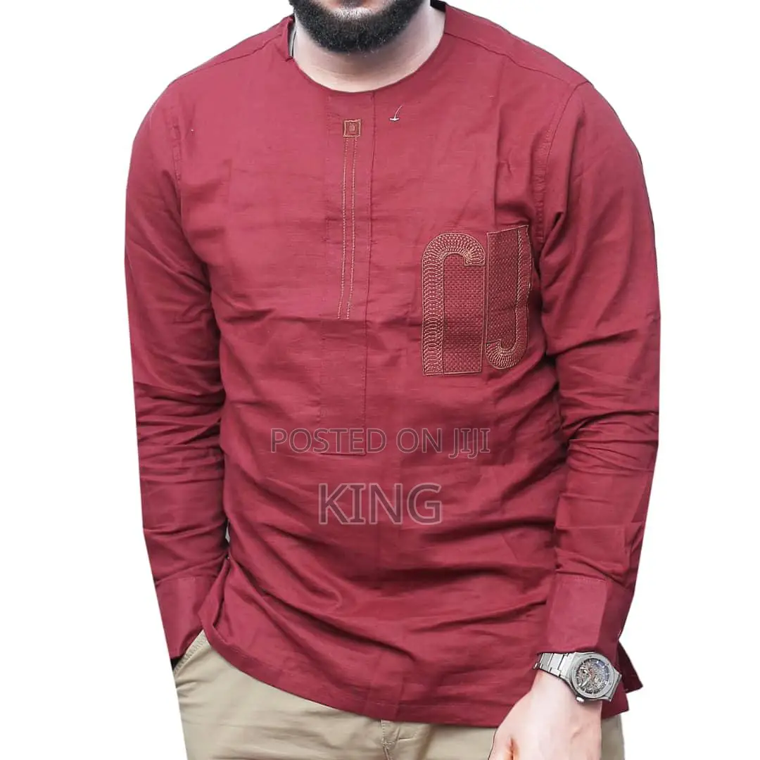 Kitengi Shirt (Maroon) African Wear