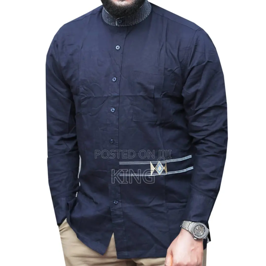 African Wear. (Navyblue) Kitengi Shirt