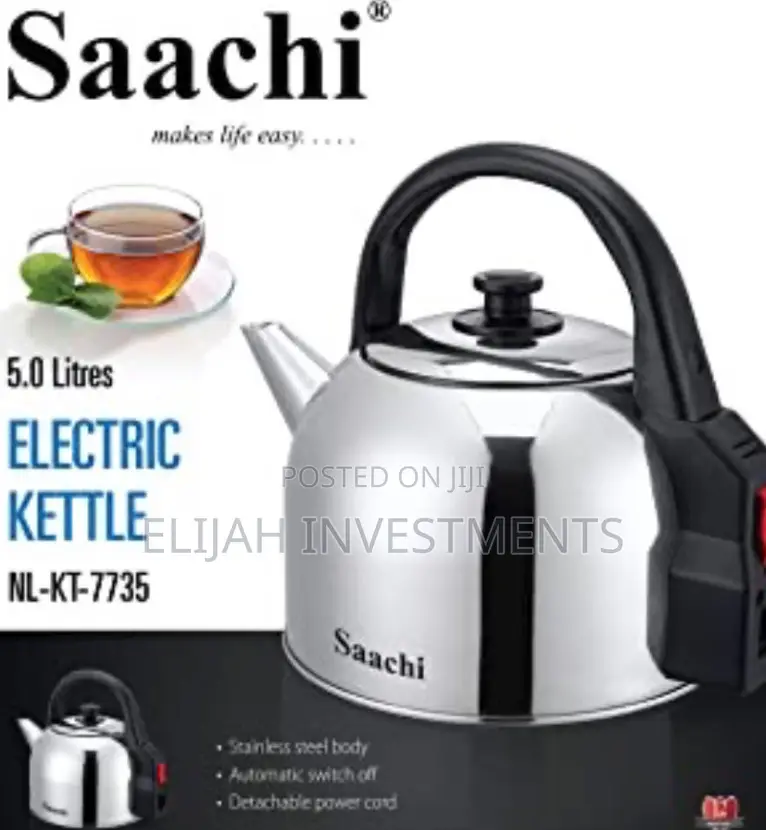 Saachi Electric Kettle - 5L - Silver