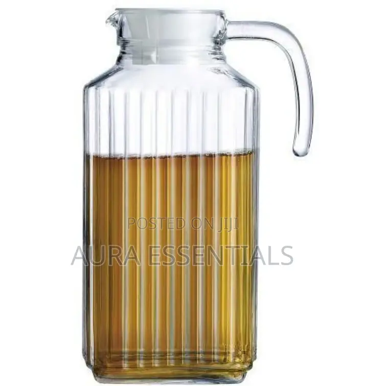 1.5litre Lined Glass Juice/Water Jug-Colorless