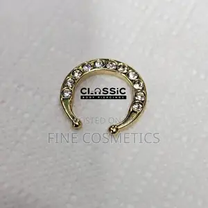 UNIQUE FALSE SEPTUM RING for Non Pierced Nose Ring Clip On