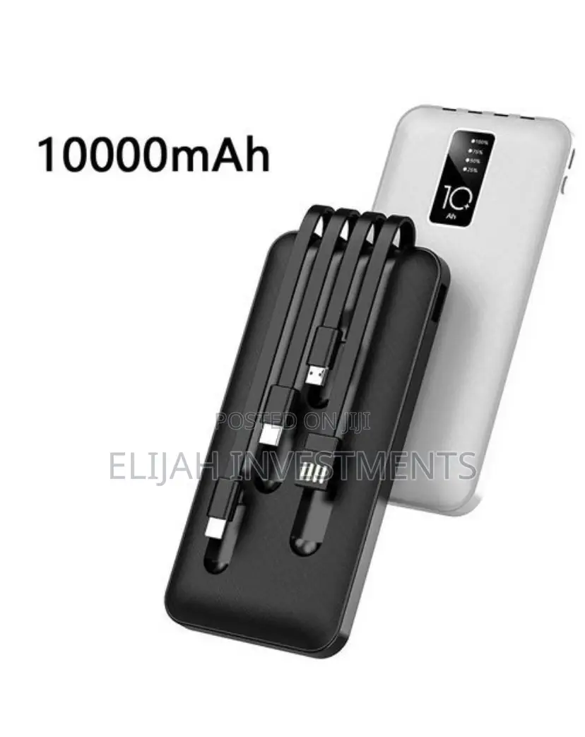 Fast Charging Power Bank for Charging With 4 Cables 10000mah