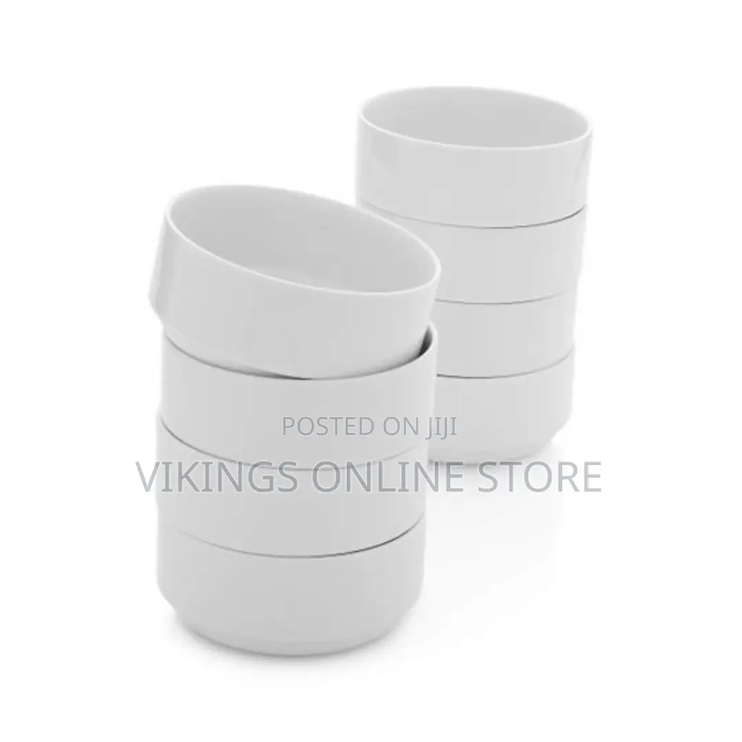 6 PCS of Sauce Food, Soup Cereal Serving Bowls - White