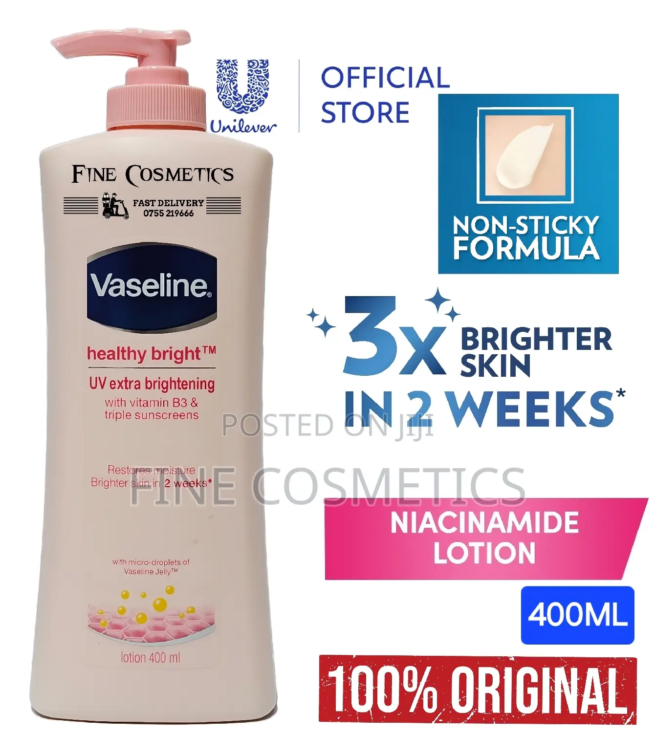 Original Vaseline Healthy Bright UV Extra Brightening Lotion
