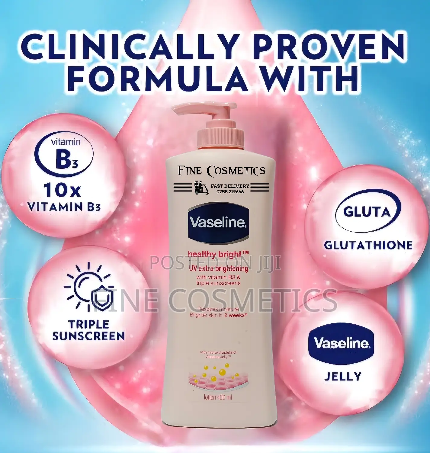 Original Vaseline Healthy Bright UV Extra Brightening Lotion