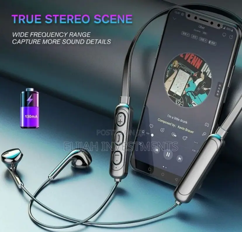 Neck Hanging Wireless Bluetooth Earphones Sports Earbuds