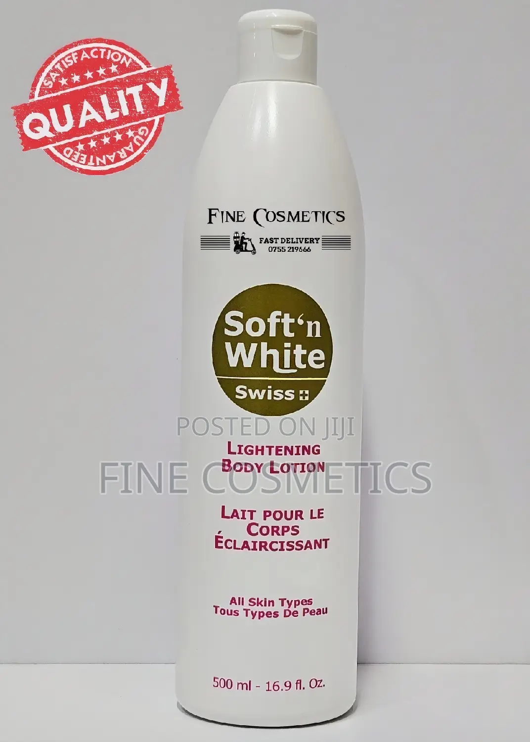 ORIGINAL Soft and White Swiss Lightening Body Lotion. 500ML
