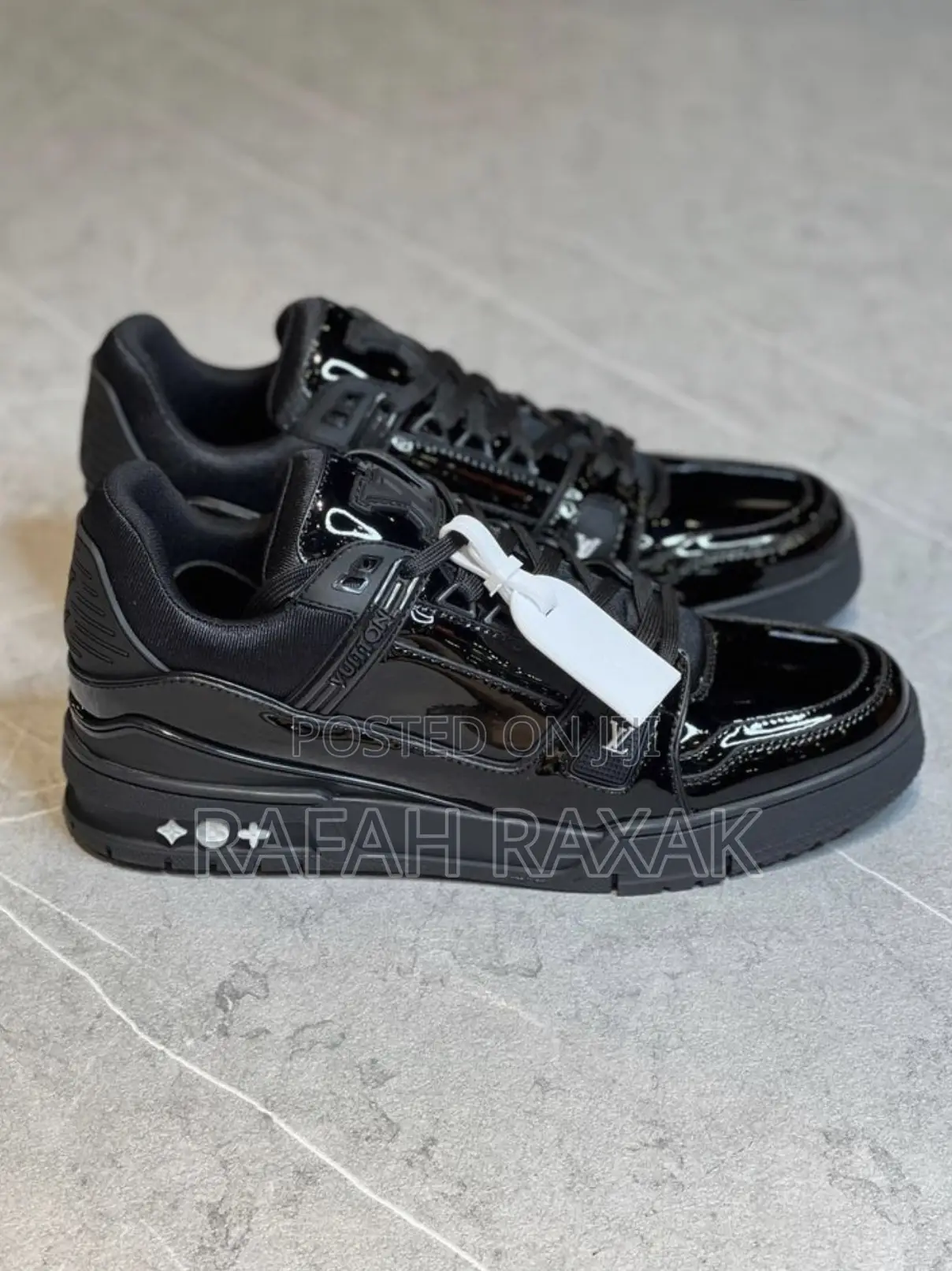 Original Black Shinny Louis Vuitton Mirror Sneakers