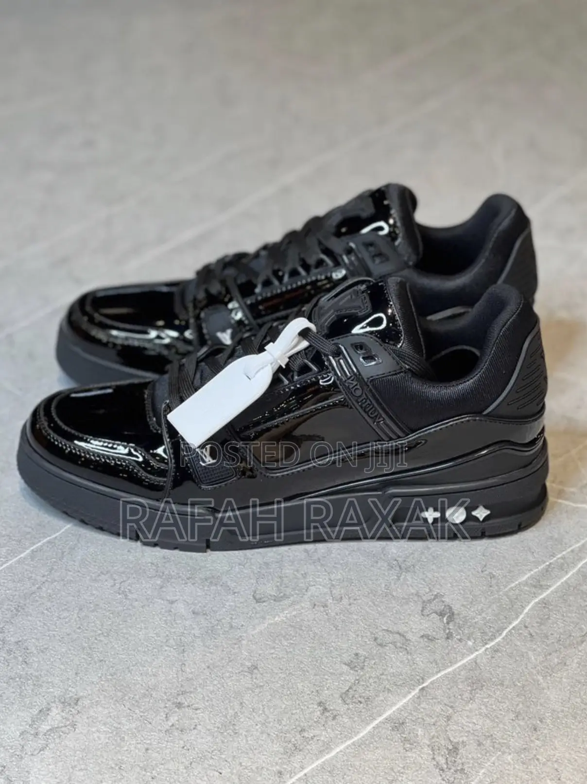 Original Black Shinny Louis Vuitton Mirror Sneakers