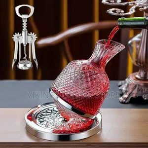Spinning Decanter Whisky,1500ML Crystal Glass Wine Decanter