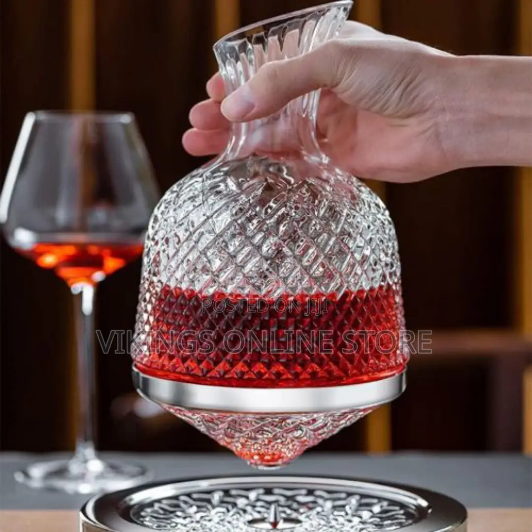 Spinning Decanter Whisky,1500ML Crystal Glass Wine Decanter