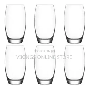 6 Pieces of Oval Water/Juice Glasses - Colorless.