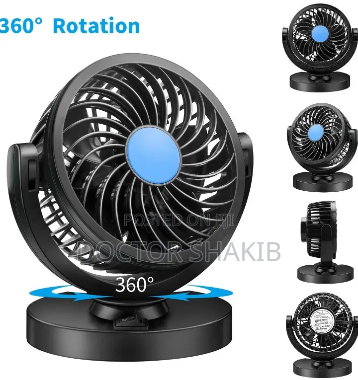 New Portable Rotatable Car Dashboard Electric Air Fan