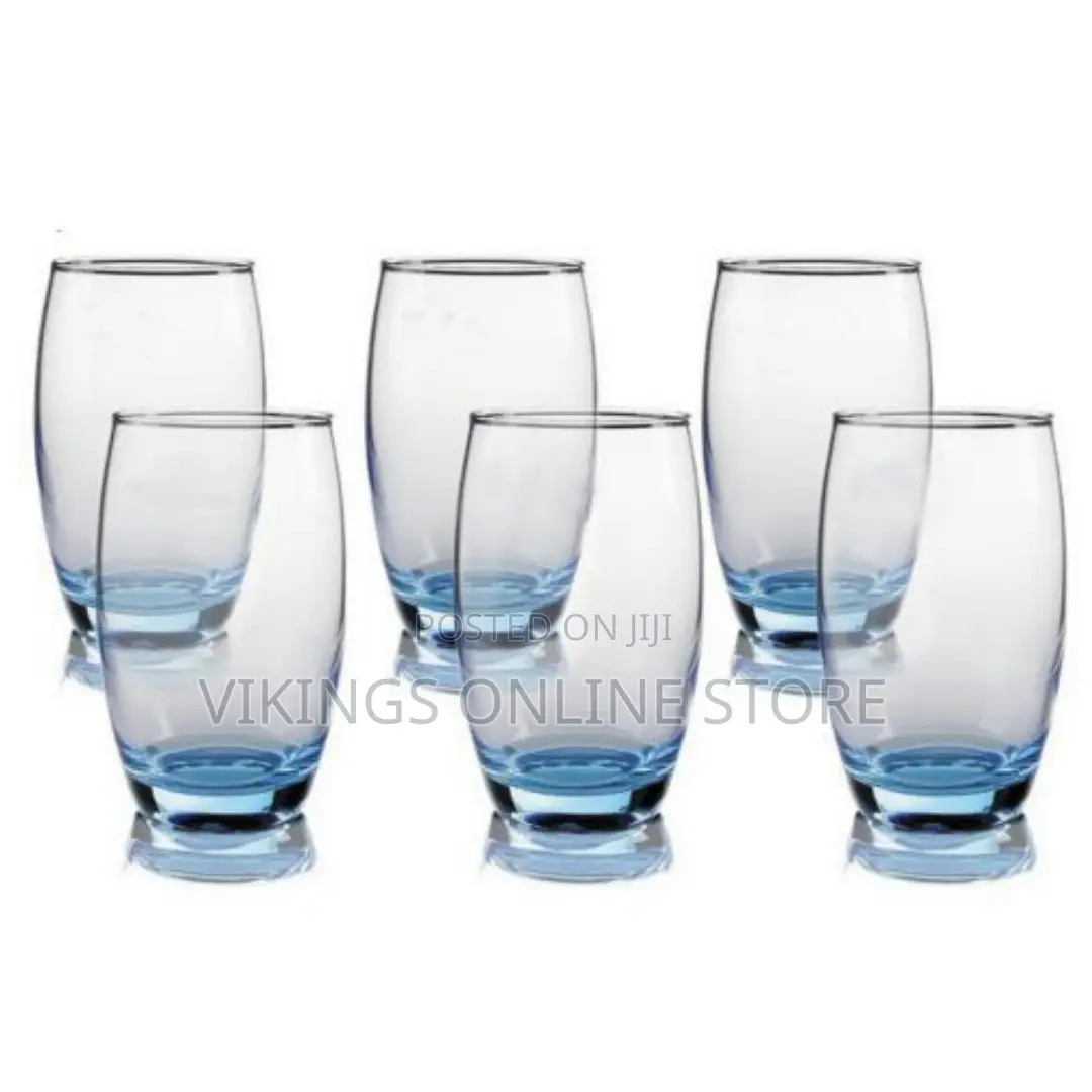 Luminarc 6 Pieces of Water and Juice Glasses,Blue