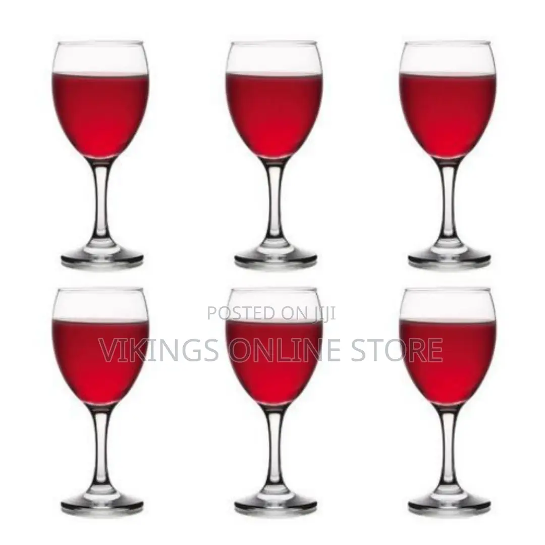6 Pieces of 300ml Juice, Wine Glasses-Colorless